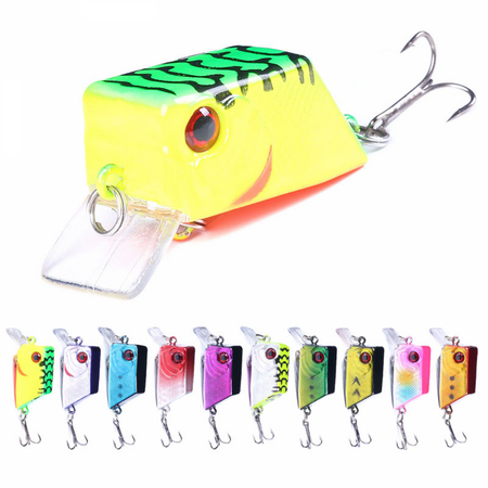 HENGJIA Square Bill Crankbaits for Bass 10pcs Crank Baits Fishing lures Topwater Fishing Hard Baits for Bass Trout Freshwater and Saltwater