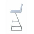 thumbnail image 3 of Coaster Contemporary White Bar Stool-Color:White,Finish:Chrome,Quantity:1,Style:Contemporary, 3 of 4