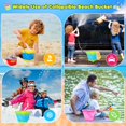 thumbnail image 5 of Juego de cubos de arena de playa plegables Xgunion con palas y bolsa, paquete de 3, 5 of 5