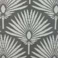 thumbnail image 4 of Northlight 4' x 6' Gray and White Fan Leaf Rectangular Outdoor Area Rug, 4 of 4