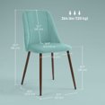 thumbnail image 3 of HOMCOM Ensemble de 4 Chaises de Salle à Manger, Chaise d'Appoint en Velours, Vert Pâle, 3 of 10