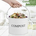 thumbnail image 4 of Kitchen Compost Bin 0.8 Gallon Metal Countertop Compost Bin with Lid and Handle Smell Resistant Indoor Waste Bucket for Food Waste, 4 of 10