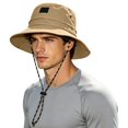 thumbnail image 3 of sususu Sun Bucket Hat for Men Women Fishing Beach Hats for Golf Hiking Outdoor UPF 50+ Khaki, 3 of 6