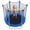Blue + Metal, variant on NOBOLEA 5.5 FT Kids Trampoline with Safety Enclosure Net, 65 Inch Indoor Outdoor Toddler Trampoline with U-Shaped Stable Legs
