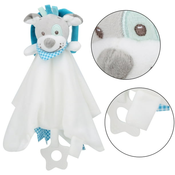 Manta de seguridad de felpa, manta de seguridad para bebé, mordedor, toalla de peluche para bebé, manta relajante para bebé, construcción resistente
