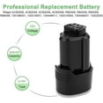 thumbnail image 4 of Hanaix 12V 3.0Ah Li-ion Replacement Battery for Ridgid R82007 R82009 R82048 R82049 AC82008 AC82049 130188001 130219001 130446011 for Ridgid 12v Battery, 4 of 4