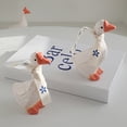 thumbnail image 5 of Adornos de pato blanco, figura de pato realista de yeso, decoración para accesorios de tiro en el hogar, 5 of 5