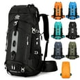 thumbnail image 2 of Waterproof Backpacking Mountaineering Backpack 60L Hiking Backpack Large Capacity Camping Backpack, 2 of 7