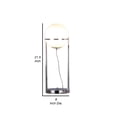 thumbnail image 5 of Benjara Jim 22" Table Lamp- LED Light- Metal Body- Modern Globe Shade- Silver, 5 of 7