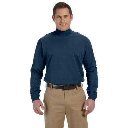 Devon & Jones Adult Sueded Cotton Jersey Mock Turtleneck