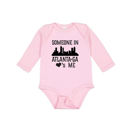 

Inktastic Atlanta Georgia Someone Loves Me Skyline Boys or Girls Long Sleeve Baby Bodysuit