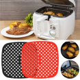 thumbnail image 1 of Reusable Air Fryer Liners 7.5 Inch Square Silicone Air Fryer Mat Non-Stick Air Fryer Basket Mats Air Fryer Accessories for Steaming Basket Bamboo Steamers Baking, 1 of 8