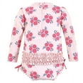 thumbnail image 2 of Hudson Baby Girls Rashguard Toddler Swimsuit, Pink Navy Roses, 5T, 2 of 2