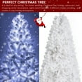 thumbnail image 3 of White Artificial Christmas Tree, 6ft Premium 300 Lights Cool Color 8 Modes Hinged Spruce Full Tree, with 845 Branches and Metal Stand, Easy Assembly, for Indoor and Outdoor Use, 3 of 9