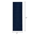 thumbnail image 6 of Mainstays Solid High Low Tufted Grid Navy Blue Indoor Runner Rug, 2' x 6', 6 of 6