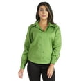 thumbnail image 1 of Phagun Chemises Formelles à Manches Longues pour Femmes Col Boutonné Uni, 1 of 7