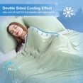 thumbnail image 3 of PHF Double Cooling Blanket for Hot Sleepers King Size, Arc-Chill Q-Max>0.5 with Double Cooling, Summer Blanket Absorbs Heat to Keep Cool All Night (Green, 108"x90"), 3 of 5