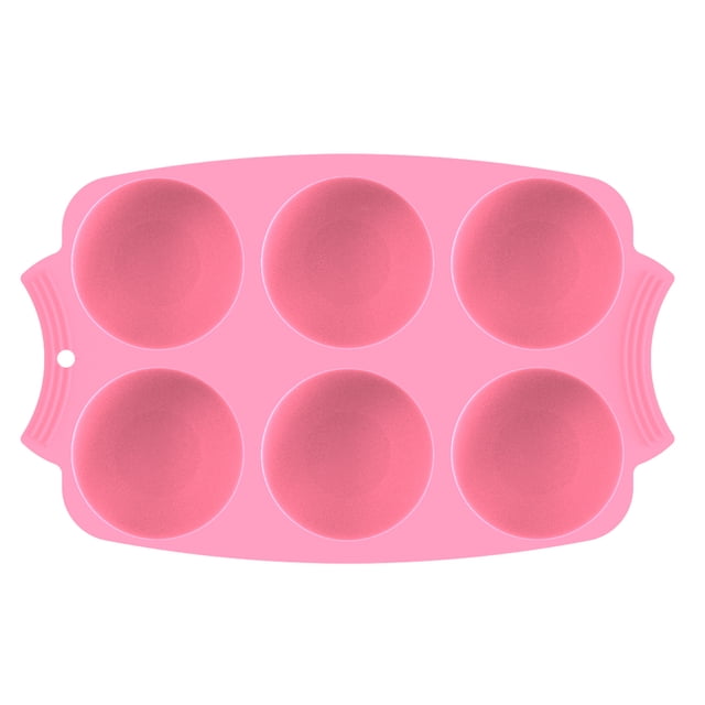 Yuarrent Molde de silicona para rosquillas de 6 rejillas para hornear, molde antiadherente para hacer rosquillas, molde de decoración de cocina hecho a Herramientas y accesorios para hornear Rosado Yuarrent HA004909-02