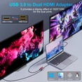 thumbnail image 2 of Adaptador USB 3.0 a Doble HDMI Reborn 1080P 60Hz, 2 of 7
