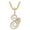 G, variant on Letter Pendant Diamond Necklace Men's Chain Women's Chain Pendant Capital Letter Pendant Hip Hop Jewelry