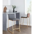 thumbnail image 4 of LumiSource Grey Mason Mara 26" Fixed-Height Counter Stool - Set of 2, 4 of 10