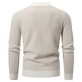 thumbnail image 4 of uikmnh Mens Sweater 2025 Men's Fall/winter New Half Turtleneck Dark Matching Pullover Sweater Sweater Size:4XL, 4 of 7