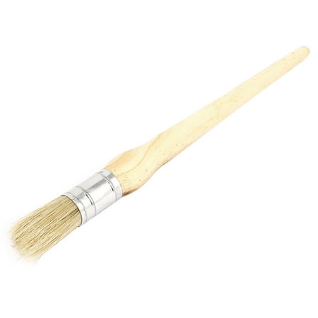 Unique Bargains Wooden Handle 20mm Dia Round Bristle Chalk Oil Paint Painting Wax (Best Brush To Use With Chalk Paint)