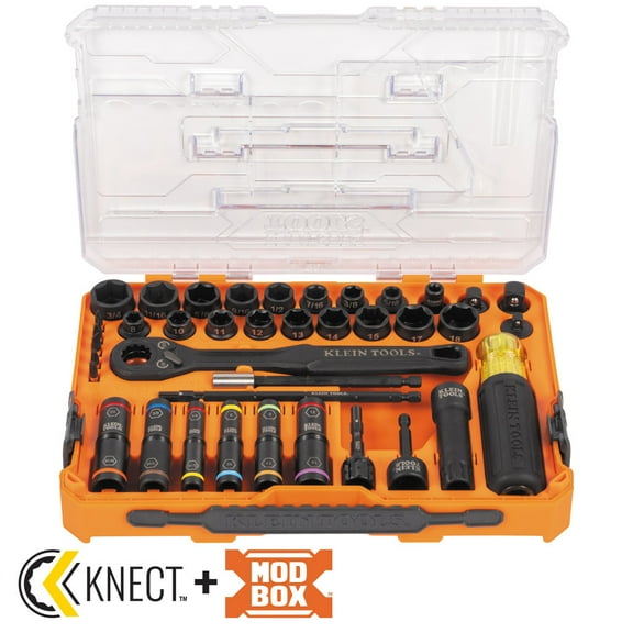 Klein Tools 65500KNECT KNECT Complete Impact Pass Through and Flip Socket
