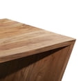 thumbnail image 6 of DecMode 45" x 16" Brown Wood Diagonal Open Frame Geometric Coffee Table with Gray Metal Base, 1-Piece, 6 of 17
