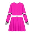 thumbnail image 6 of Kaerm Girls Sparkle Long Sleeve Cheerleading Dance Dresses Halloween Fancy Party Dress Up Hot Pink 14, 6 of 7