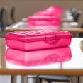 thumbnail image 6 of Sterilite Small Pencil Box, Plastic Case with Hinged Lid and Snap Latch, Portable Storage for Back to School Supplies, Neon Pink, 6 of 8