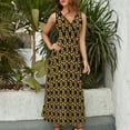 thumbnail image 3 of Maxi Dress Perfect Black Bitcoin Dress Gold Coin Print Aesthetic Boho Beach Long Dresses Women Sexy Pattern Vestidos Gift Idea, 3 of 7