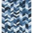 thumbnail image 3 of Ambesonne Slate Blue Duvet Cover Set, Zigzag Twisty Lines, 2-Calking, Dark Slate Blue, 3 of 7