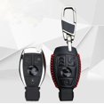 thumbnail image 3 of SUTENGDA Car Remote Key Case Bag Fob Holder Leather Cover Chain Easy to Press For Benz, 3 of 7