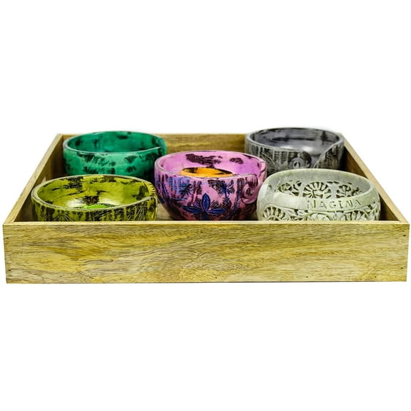 Nagina International Square Kitchen Serving Tray | Wooden Decor Racks (20 Inches)