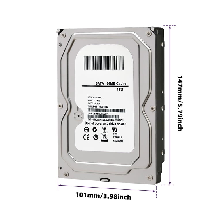 MDHAND 1TB Surveillance Internal Hard Drive HDD - SATA 6 Gb/s