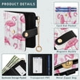 thumbnail image 5 of Small Wallet For Women Bifold Leather Pocket Coin Credit Card Holder With RFID Blocking Flamingo Pattern, 5 of 6