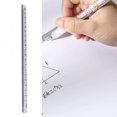 thumbnail image 2 of 2Pcs Clear Triangular Ruler Plastic Drawing Ruler Student Math Geometry Tool, 2 of 13
