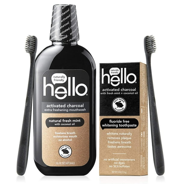 Hello Oral Care Activated Charcoal Fluoride Free & SLS Free Whitening