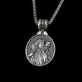 thumbnail image 4 of Good Shepherd Jesus Christ and Lamb Necklace 925 Silver, Catholic Personalized Necklace, Christian Men's Religious Pendant Necklace, 4 of 6