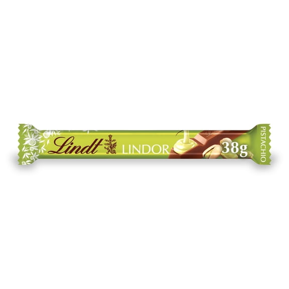 LINDOR Milk Chocolate pistachio bar 38g, Imported from Britain