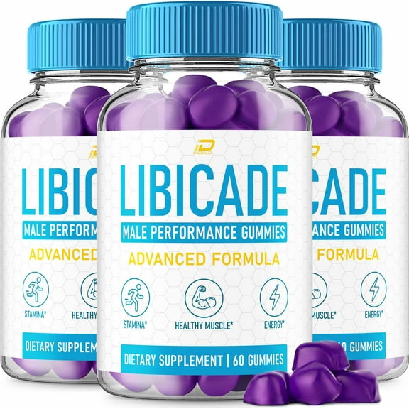 Libicade Gummies for Men – Libicade Male Gummy Natural Blend Reviews, 3 Pack, 180 Gummies