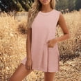 thumbnail image 2 of UAMVSH Sweater Sets for Women Sleeveless Knit Lounge Sets Crewneck Tank Tops with Shorts Matching Clothing Two Piece Travel Outfits, 2 of 7