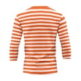 thumbnail image 6 of Long Sleeve Shirts for Men, Men's Casual Cotton Spandex Striped Crewneck Long-Sleeve T-Shirt Basic Pullover Stripe tee Shirt, 6 of 6