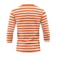 thumbnail image 5 of Ceisia Men's Spring Summer Casual Regular Fit Crew Neck Three-Quarter Sleeve T-Shirt Multi-Color Striped Cotton-Like Jersey Stretch Fabric Orange L Gifts, 5 of 6