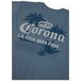 thumbnail image 3 of Corona Extra La Vida Mas Fina Palm Trees Front and Back Print T-Shirt-2XLarge, 3 of 4
