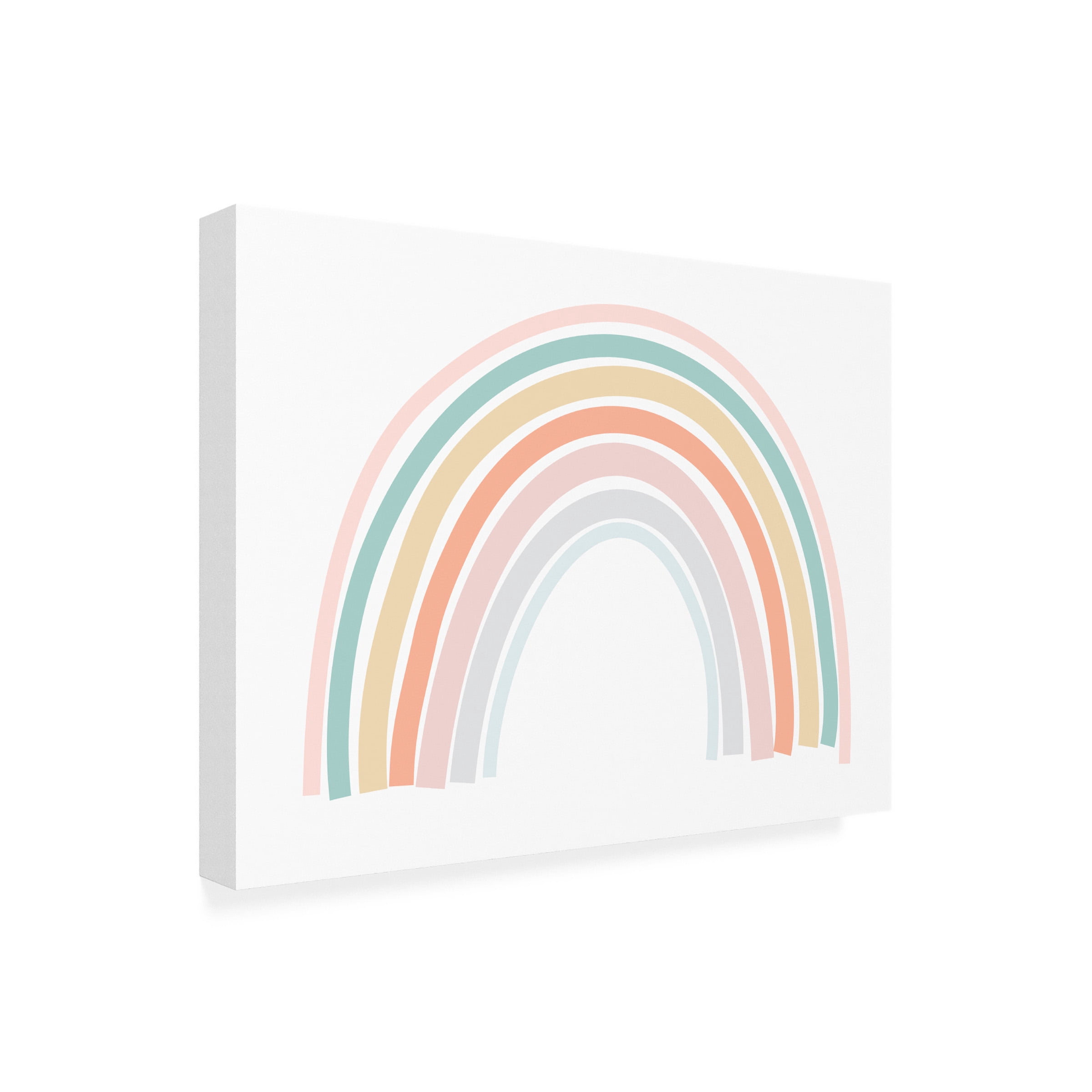 Canvas Wall Art - Tom Quartermaine 'Light Pastel Abstract Rainbow' Wall Art for Living Room, Bedroom, or Office DÃ©cor by Trademark Fine Art - 19 x 14 Inches