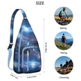 thumbnail image 3 of Space Geek Sling Backpack - Galactic Nebula Print Crossbody Bag, RFID Blocking Secure Pockets for Travel, 3 of 4
