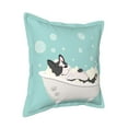 thumbnail image 2 of Bingfone Decorative Pillow Covers 18"X18" French Bulldog Taking A Bath Couch Pillow Cases Modern Farmhouse Covers For Couch Sofa Bed, 2 of 9