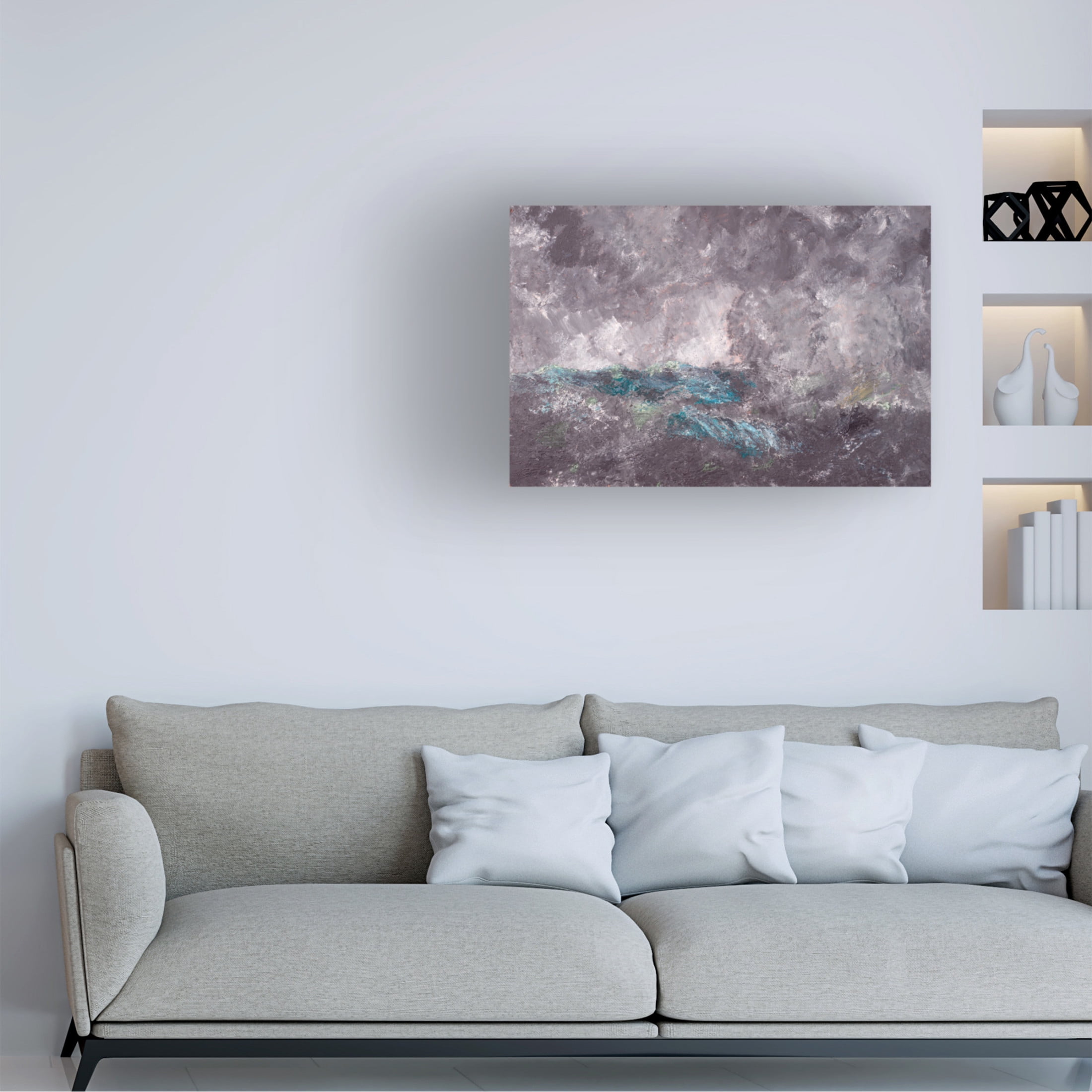 Canvas Wall Art - Pictufy  'Storm In The Archipelago, Dalarap' Wall Art for Living Room, Bedroom, or Office D?cor by Trademark Fine Art - 24 x 16 Inches
